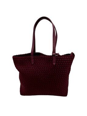 Naghedi Red Woven Tote Bag